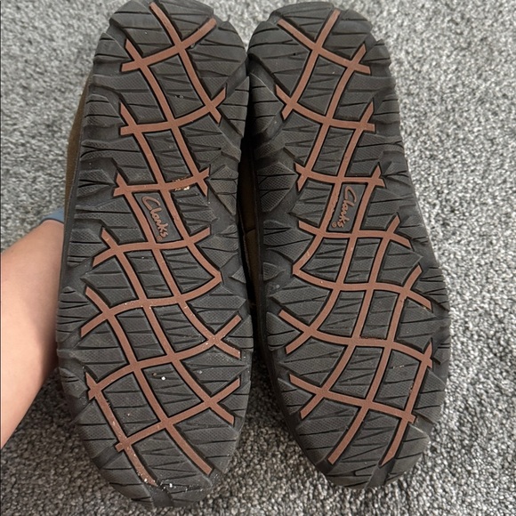 Clarks Dark Brown Moccasin Shoes - Picture 3 of 4